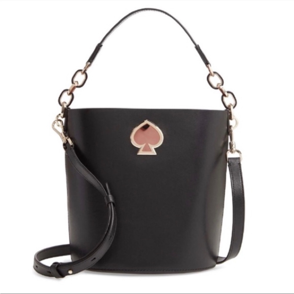 NWT Kate Spade Suzy small bucket bag in black